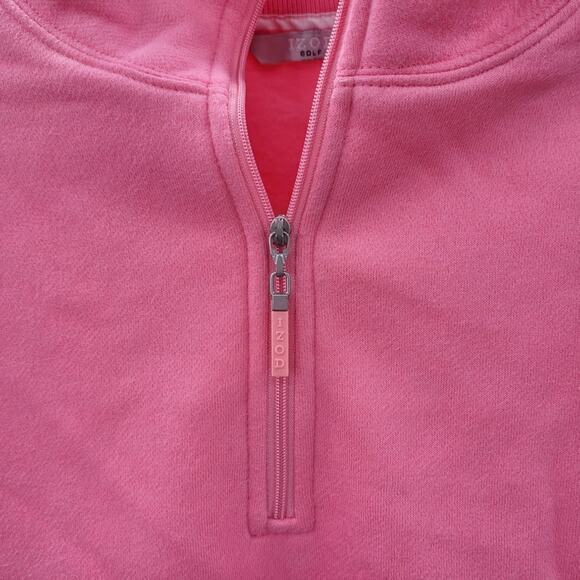 Izod‎ Golf Ladies Pink Mock Neck Zip Front Henley Sweatshirt - Picture 9 of 12